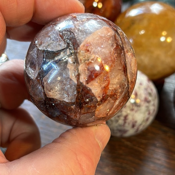 🔥SALE🔥 Fire Quartz Crystal Sphere! - Picture 5 of 9
